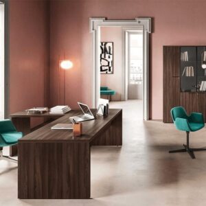 Alora – Woodside Executive Desk with Slab Legs -