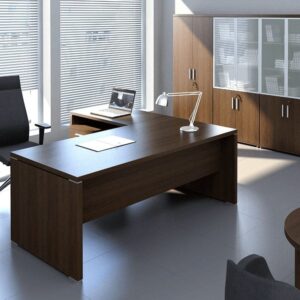 Pietro - Wood Finish Executive Desk with Optional Return & Credenza Unit