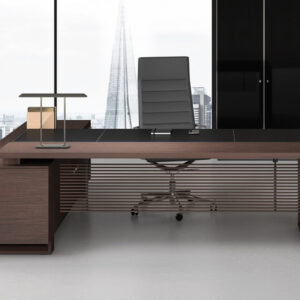 Ryder – Executive Desk With Leather Details