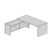 Desk with Wall and High Units (Left Side)