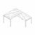Glass Top Desk with Return