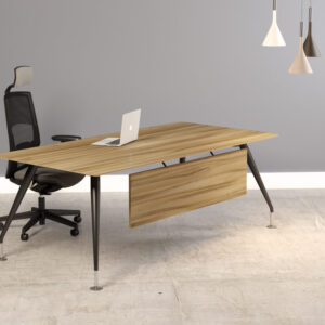 Lara Modern Wood Finish Executive Desk With Optional Return & Modesty Panel 1