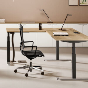 Vigente – Height Adjustable At Fixed Positions Desk With Optional Return