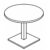 Round Shape Table with Trumpet and square Base (4 Persons)