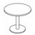 Round Shape Table with Trumpet and Round Base (4 Persons)