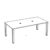 Small Rectangular Shape Table Drilled Holes for Cable Ports