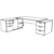 Desk with Credenza Unit and Pedestal