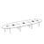 Extra Large Elliptic Shape Table with Optional One-Way Top Access (18 and 20 Persons)