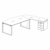 Desk with Return and 3 Drawer Pedestal (Right Side)