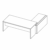 Desk With Credenza Unit (Plain Back , Left Side)