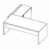Desk With Credenza Unit (Plain Back, Right Side)