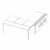 Desk with Leather Inlay, Return and Supporting Pedestal (Metal Back, Left Side)