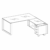 Desk with Return and Supporting on Combination Unit (Right Side)