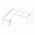 Desk with Return and Supporting Pedestal, Leather Inlay