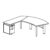Desk with Return and 2 Drawers Pedestal (Left Side)