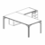 Desk with Credenza Unit (Plain Back, Right Side)