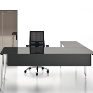 Tim Glass Top Executive Desk