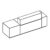 L2800 x D800 x H1250 mm (Left Side)(When Seated)
