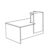 Small Desk (L1800 x D1080 x H1150 - Right Side DDA)(When Seated)