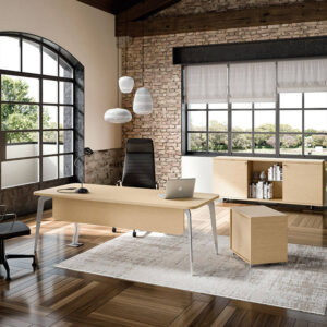 Aletta Executive Desk With Metal Legs Main Image