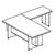 Desk with Return and Raised Modesty