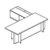 Desk with Credenza Unit and Full Modesty