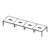 Extra Large Rectangular Shape Table (3 Middle Panel Leg, 16 Persons)