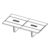 Small Rectangular Shape Table with Leather Insert (8 and 10 Persons)