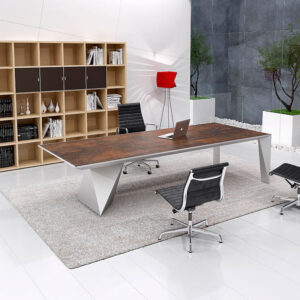 Prime 4 Rectangular Meeting Room Table With Single Base Main Image