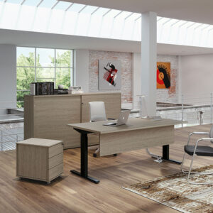 Clariss 1 & 2 Step Executive Desk With Optional Modesty Panel Main Image