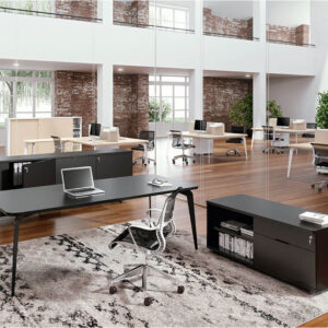 Donati Executive Desk In Wood With Optional Storage Unit Main Image