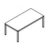 Desk with Square Shaped Leg
