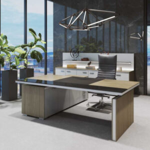 Agustin – Melamine Height Adjustment Executive Desk With Optional Modesty Panel 03 Img