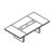 Small Rectangular Shape Table (with Glass Insert, 6 and 8 Persons)