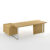 Desk With Modesty Panel and Credenza Unit