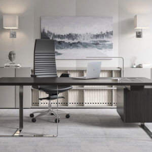 Fabrice Executive Desk With Modesty Panel And Credenza Unit Featured Image