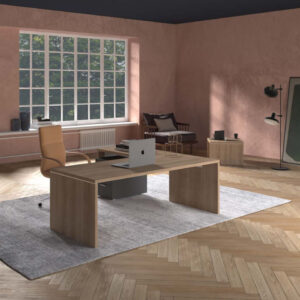 Tiana – Executive Desk With Optional Return, Credenza Unit And Modesty Panel 01
