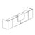 Large Desk With One Regular Height Overhang Panel