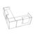 L2025 x D2025 x H1050 ( Desk With Regular Height Overhang Panel )