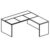 Desk with Leather Inlay and Return
