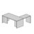 Desk with 2 Modesty and Return