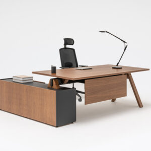 Vincenzo Executive Desk With Optional Credenza Unit,pedestal And Modesty Panel Main Img