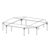 Medium Rectangular Shape Table (16 Persons with 4 modules of 90º)