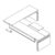 Desk with Eco-Leather Insert and Stand-free Return