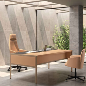 Pia Executive Desk With Modesty Panel And Optional Return Pedestal