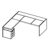 Desk with Modesty Panel, Return Pedestal and Leather Insert