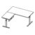 Desk on 3 Stage Legs with Return