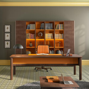 Florence Classic Executive Desk With Modesty Panel And Optional Return Pedestal