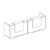 Medium Desk With Two Regular Height Overhang Panel