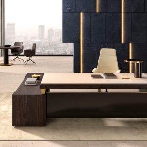 Laira Executive Desk With Modesty Panel And Optional Return And Credenza Unit